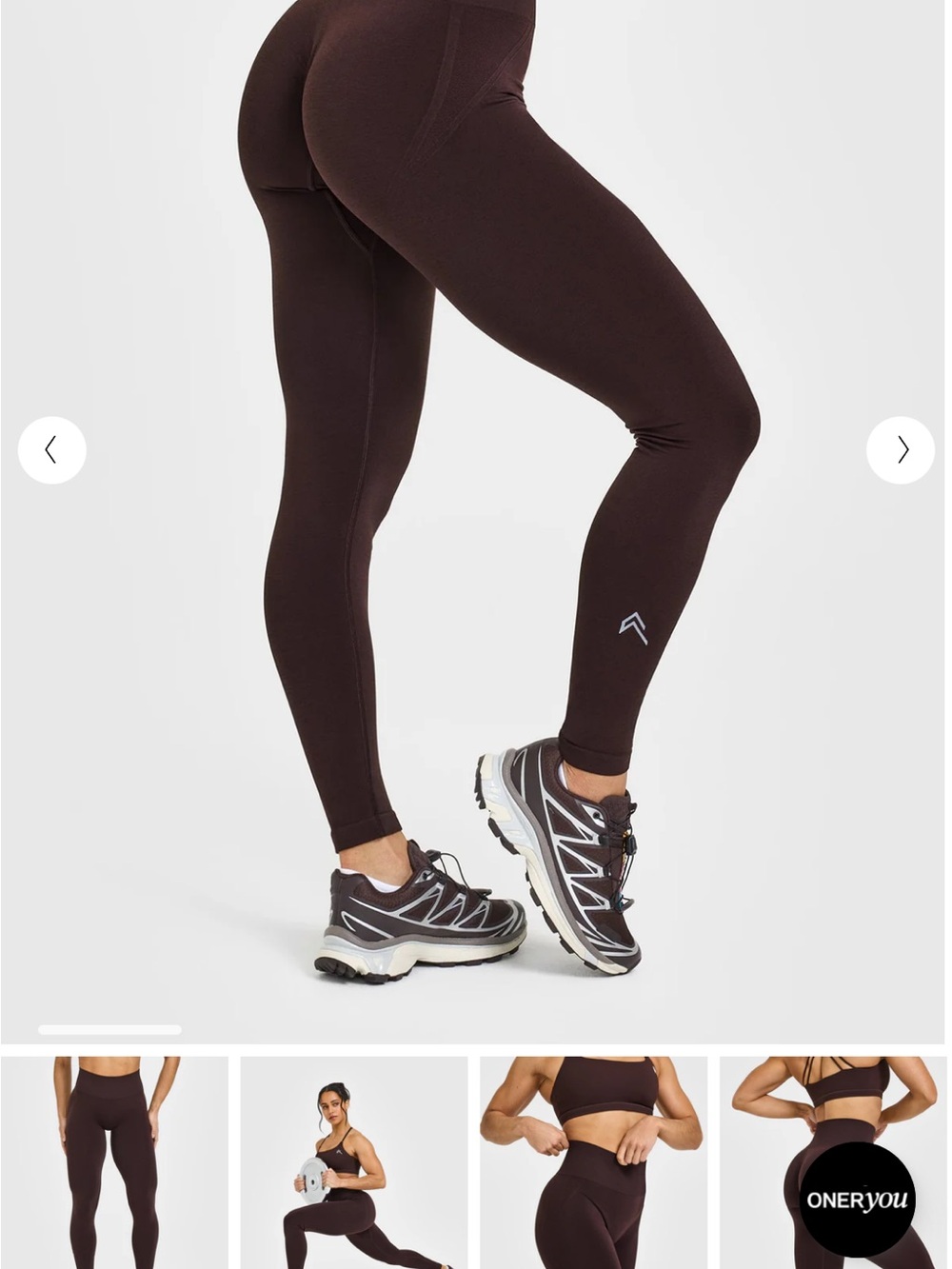 Plum brown oner active  Leggings size L - Picture 3 of 3